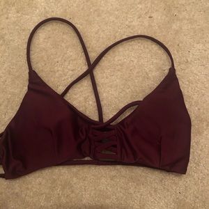maroon / dark purple bikini top